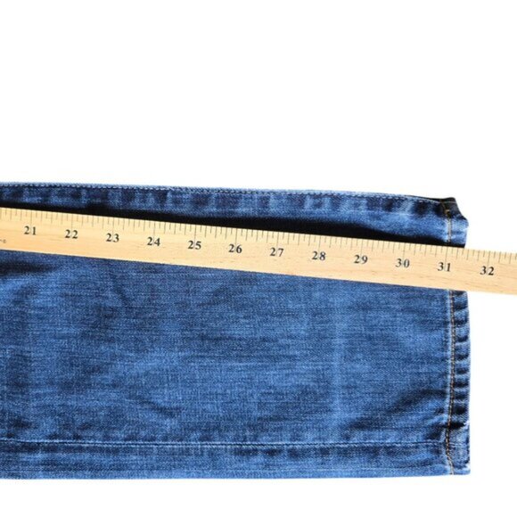 7 For All Mankind Rhigby Button Fly Skinny Blue denim Jeans. Size 30 - Picture 6 of 7